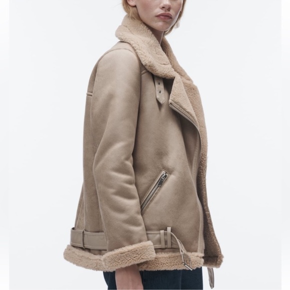 Zara Double Faced Jacket Tan Size Small Great Condition - Picture 5 of 14